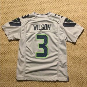 Russell Wilson Grey Seahawks Youth Jersey